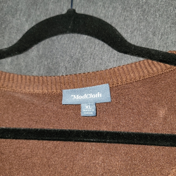 ModCloth Button Up Cardigan - XL - Brown - Picture 2 of 4